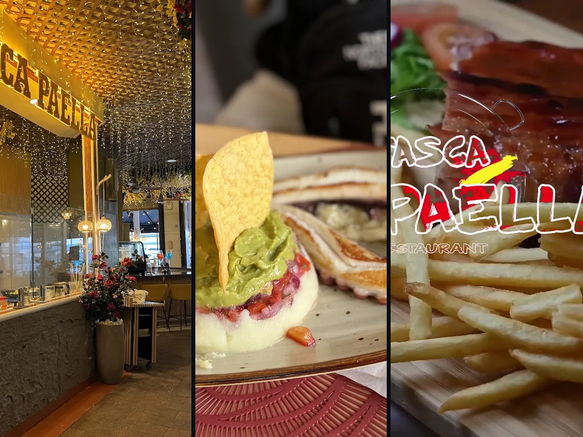 Spanish restaurant with paella and seafood dishes